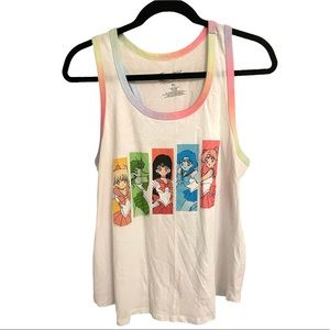 Sailor Moon and Sailor Guardians Rainbow Color Tank